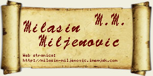 Milašin Miljenović vizit kartica